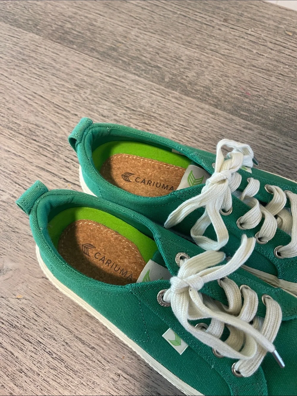 CARIUMA OCA LOW GREEN CANVAS SNEAKERS 6 US 36.5 EU